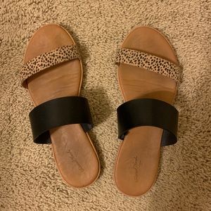 cheetah sandals